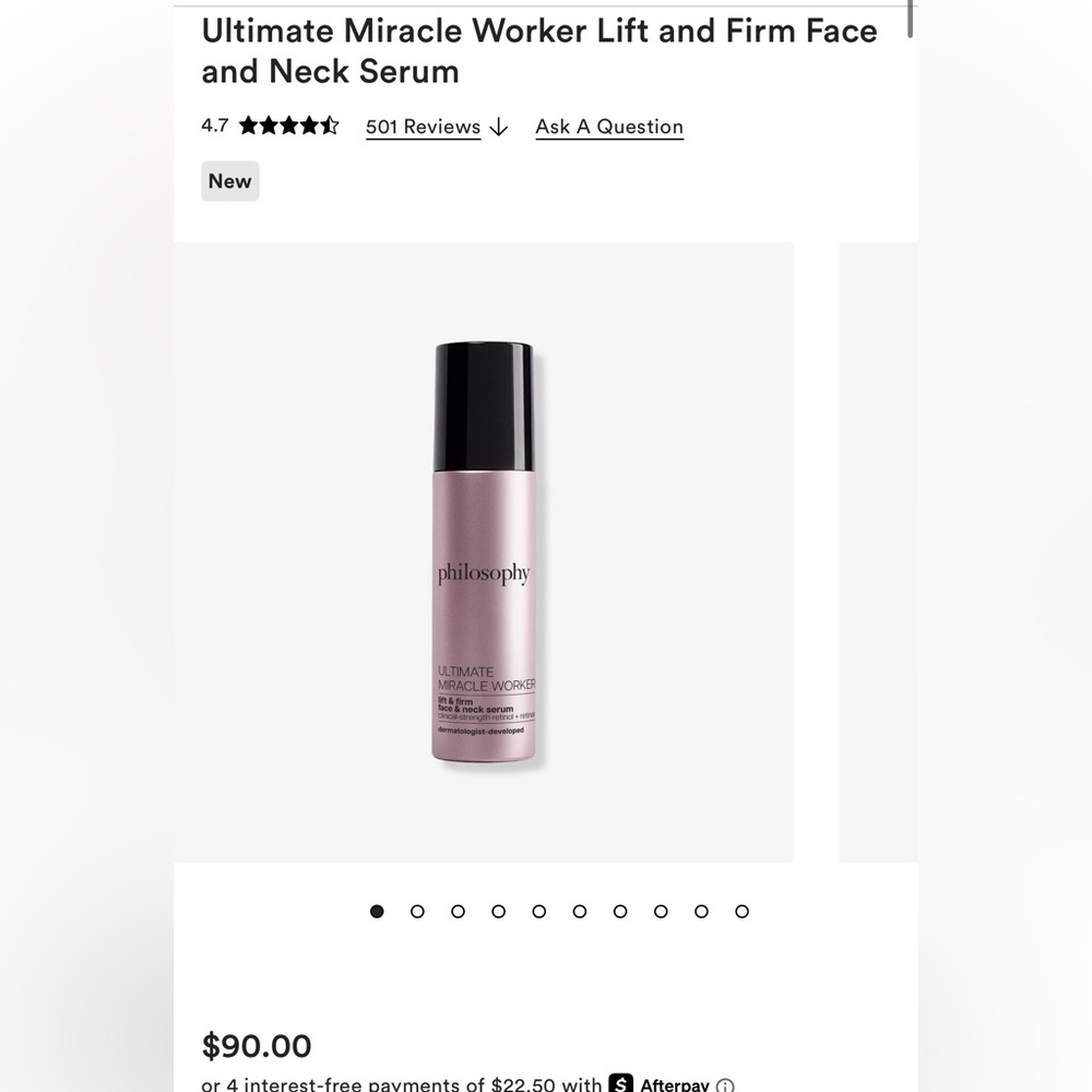 BRAND NEW NWT Philosophy Ultimate Miracle Worker Lift & Firm Serum